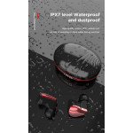 Wholesale TWS Stereo 9D Sound True Wireless Earbuds Touch Control Bluetooth Wireless Headset P68 (Black-Red)